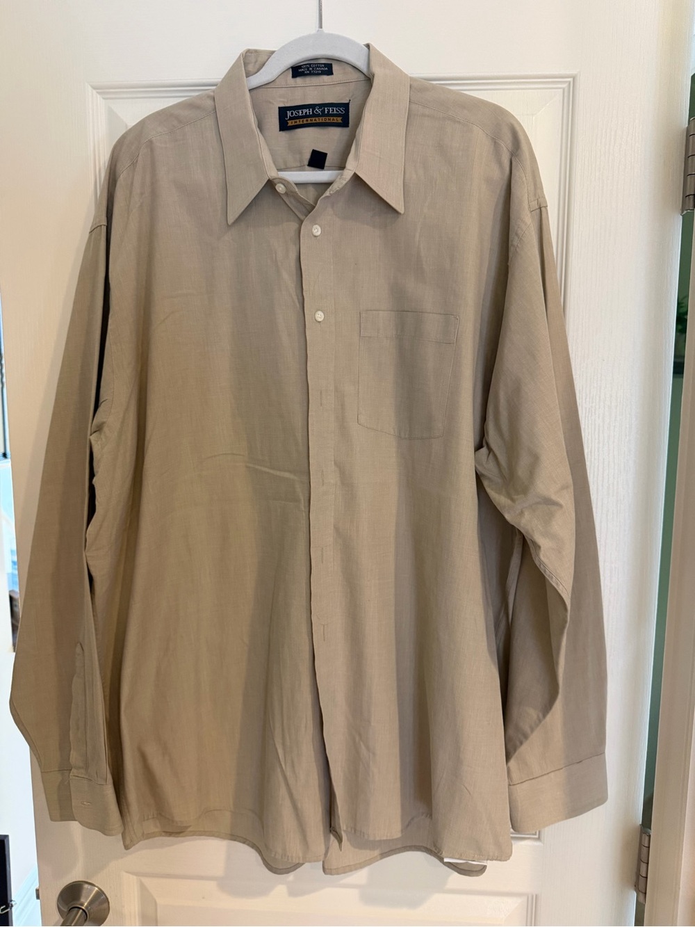 Joseph & Feiss Men's Long-Sleeve Dress Shirt in Tan